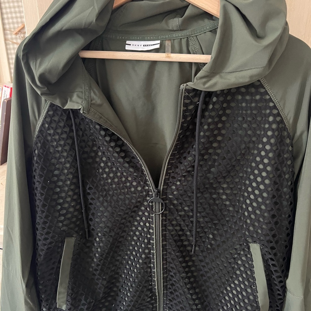 DKNY Olive and Black Utility Jacket